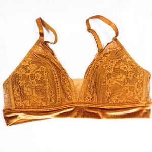 Auden velvet and lace tab bra.